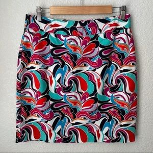 Banana Republic Pencil Skirt Stretch Mod Paisley